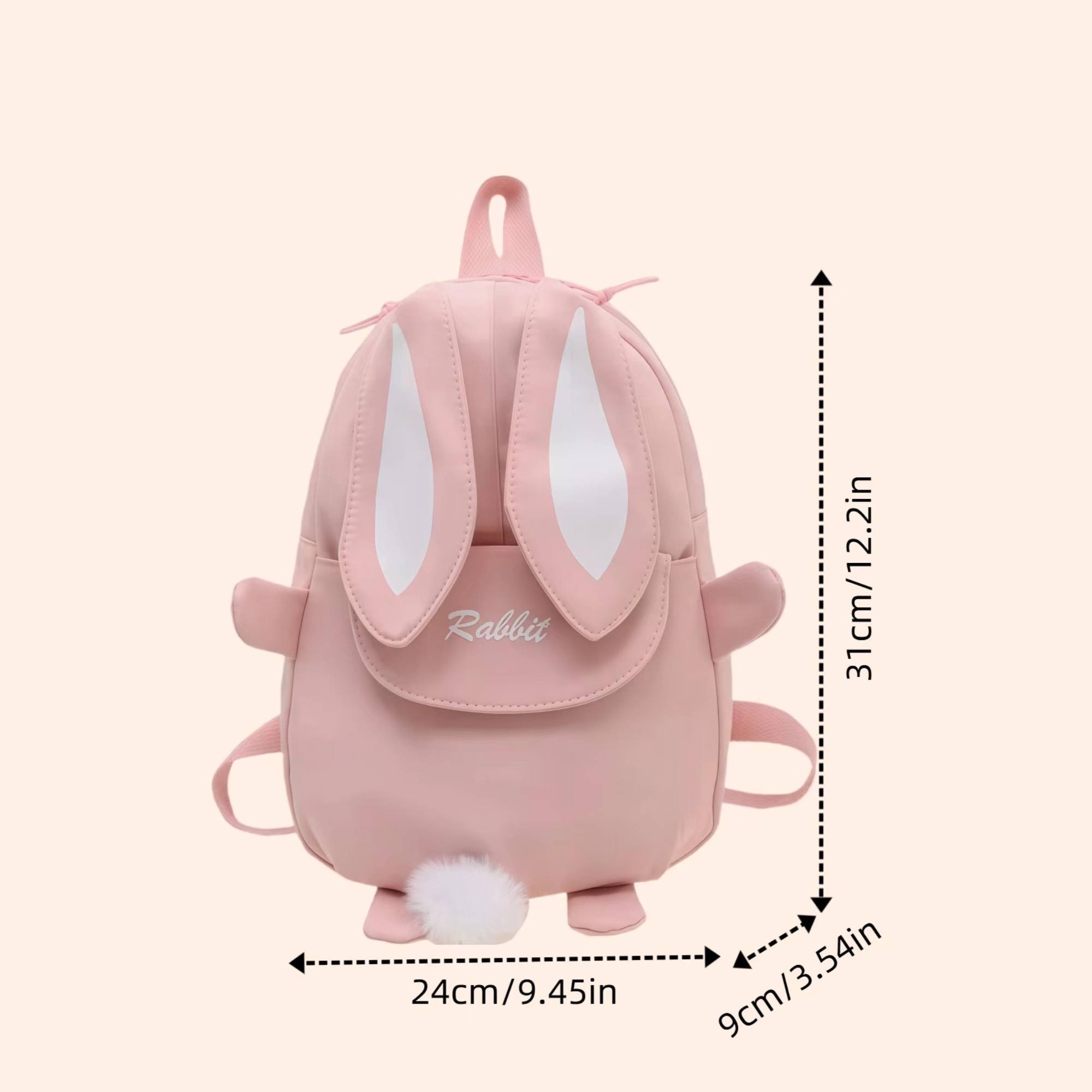 Custom Embroidered Bunny Backpack, Toddler Rucksack, Personalized Easter Bag