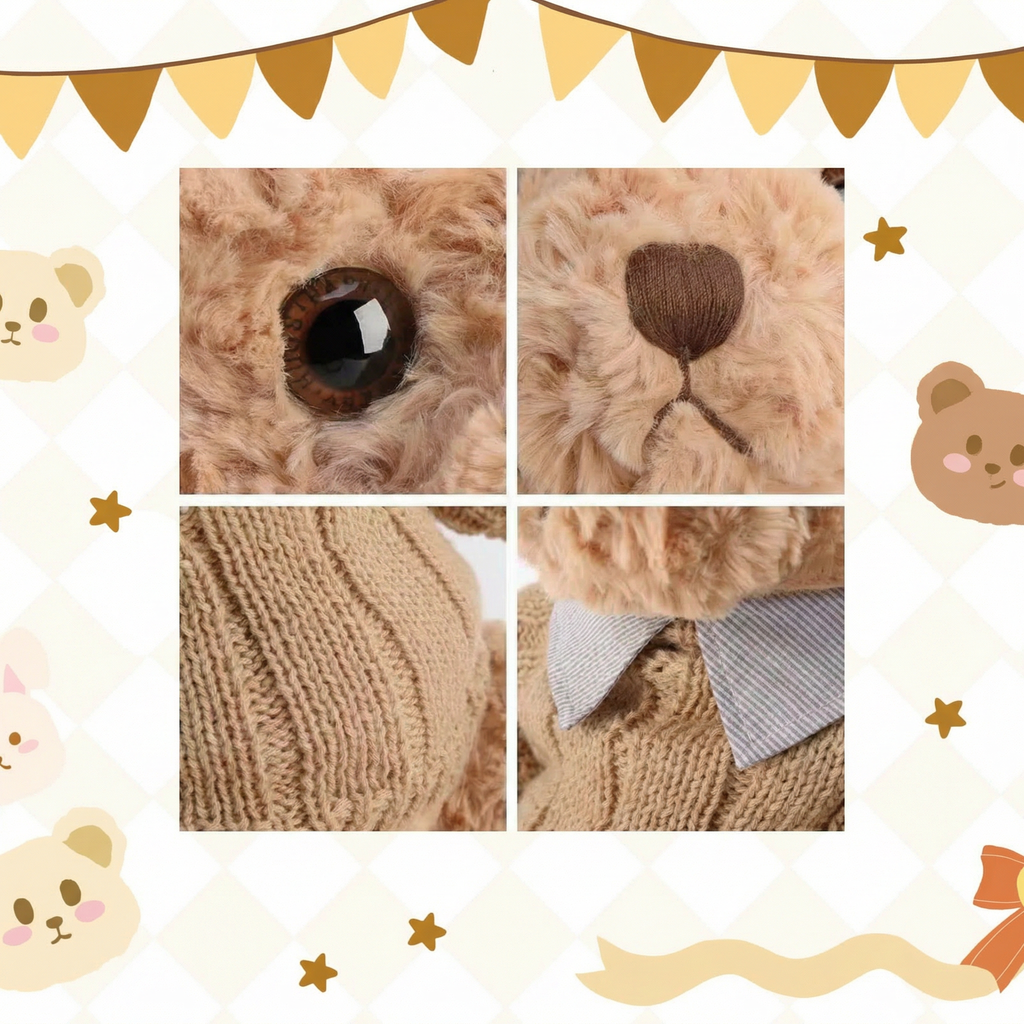 Personalized Embroidered Teddy Bear, Custom Plush Toy, Baby Shower Nursery Decor