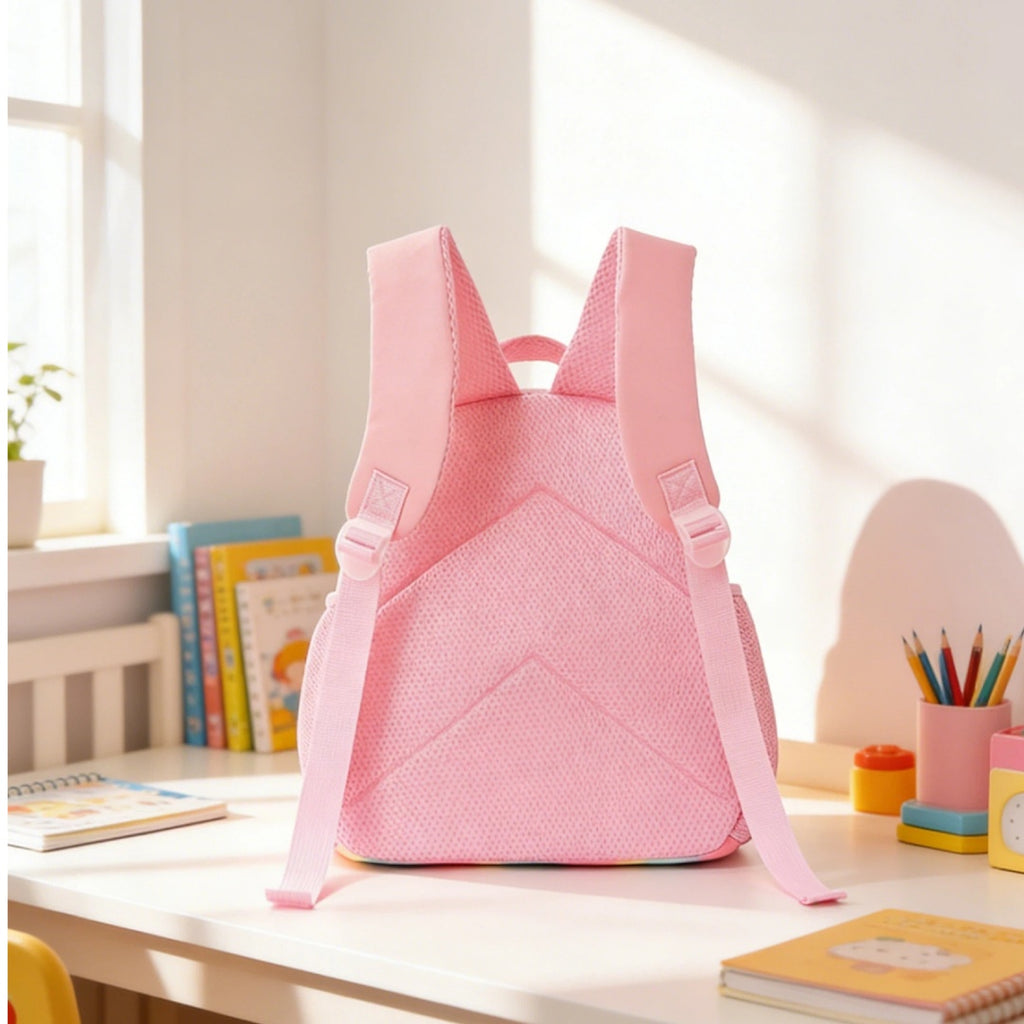 Personalized Rainbow Glitter Backpack, Custom Name Kids School Bag, Toddler Preschooler Bag