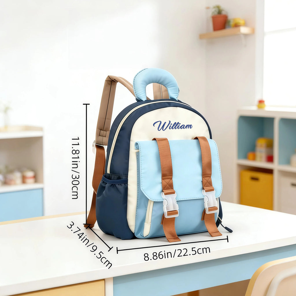 Custom Name Sweet Candy Tone Backpack for Toddlers, Personalized School Bag